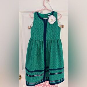 Janie and Jack Teal and Navy Kids Dress